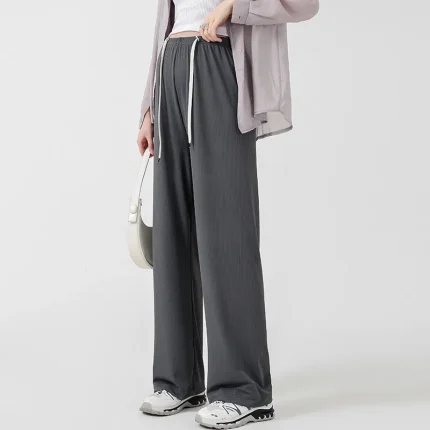 Pregnant Women Fashion Casual Loose Drawstring Pants - Image 5