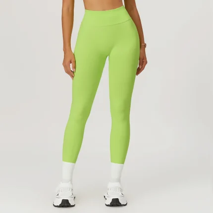 Women Yoga Solid Color High Waist Sports Leggings - Image 7