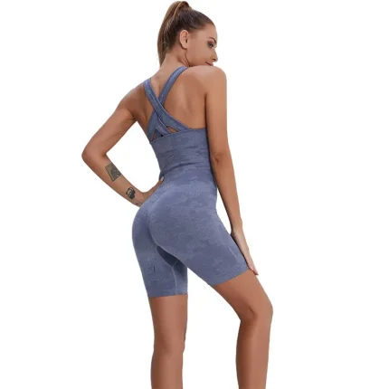 Women Yoga Fashion Seamless High Waist Sports Rompers - Image 5