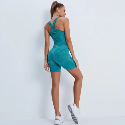 Women Yoga Fashion Seamless High Waist Sports Rompers - Image 8