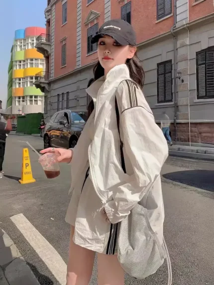 Summer Fashionable Casual Loose Long-Sleeved Sunscreen Women Jacket - Image 5